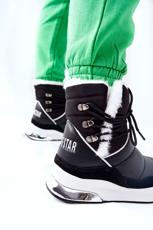 Snow Boots Tied Big Star II274279 Black