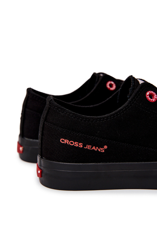 Trampki Materiałowe Męskie Czarne Cross Jeans JJ1R4032C