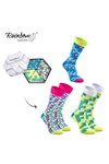 Rainbow Socks In Geometric Patterns Of 3 Pairs