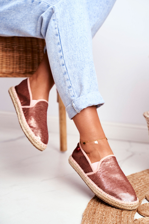 Women's Espadrilles Braided Sole Pink Big Star DD274A163