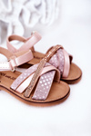 Children's Sandals With Sequins Pink Becky