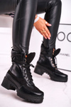 Women's High Lace-up Boots Black Ridley