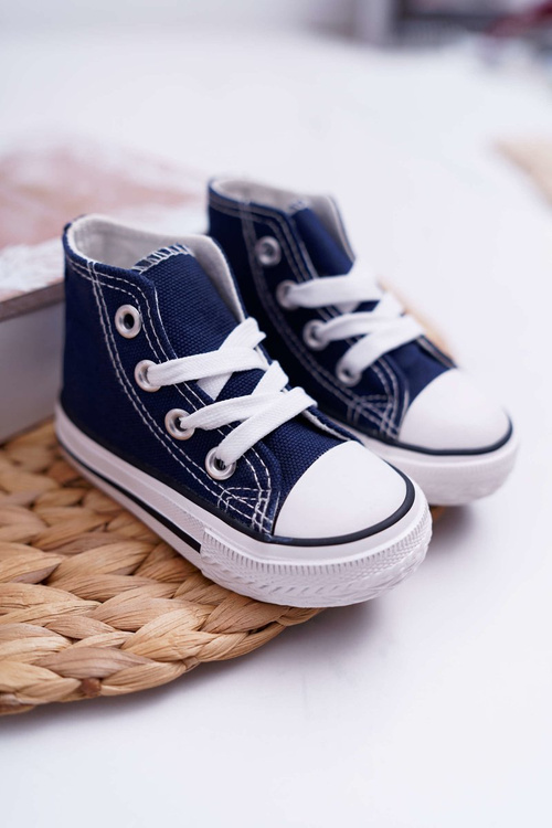 Kids' High Sneakers Navy Blue Filemon