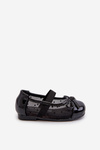 Black Children's Ballerina Flats With Bow Jellema