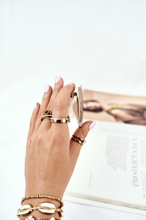 Brown Women's Sunglasses Prius PR-V26 Pink Gold Glitter