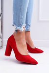Women's Stiletto pumps Suede Red Strawberry