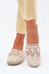 Lace Women's Beige Espadrilles Adelira