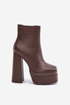 Boots On Massive Platform And Heel Insulated Chocolate Selahra