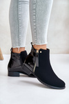 Insulated ankle boots with flat heel and low shaft black Zinariella