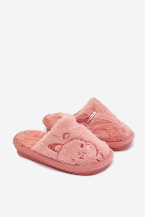 Children's slippers with fur Pink Norene