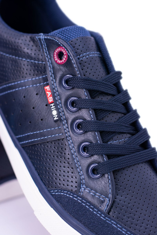 Granatowe Męskie Trampki Tenisówki Sorento