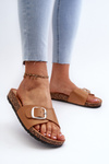 Women's Cork Platform Sandals with Buckle Brown Moaxi
