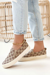 Women's Slip-On Sneakers Khaki Challenge