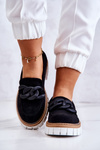 Suede Loafers With Decoration Black Talisa