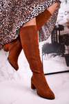 Women's high boots suede Sergio Leone camel KZ273