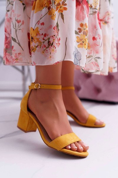 Women's Stiletto Sandals Yellow Zephira