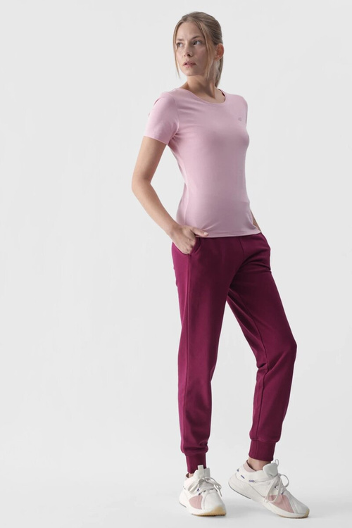 Women's Plain T-Shirt With Logo Pink 4F 4FWMM00TTSHF1845-56S