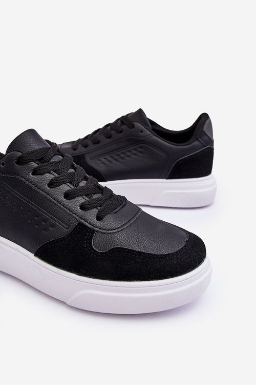 Buty Sportowe Męskie Sznurowane Czarne Castiel SU8313-1