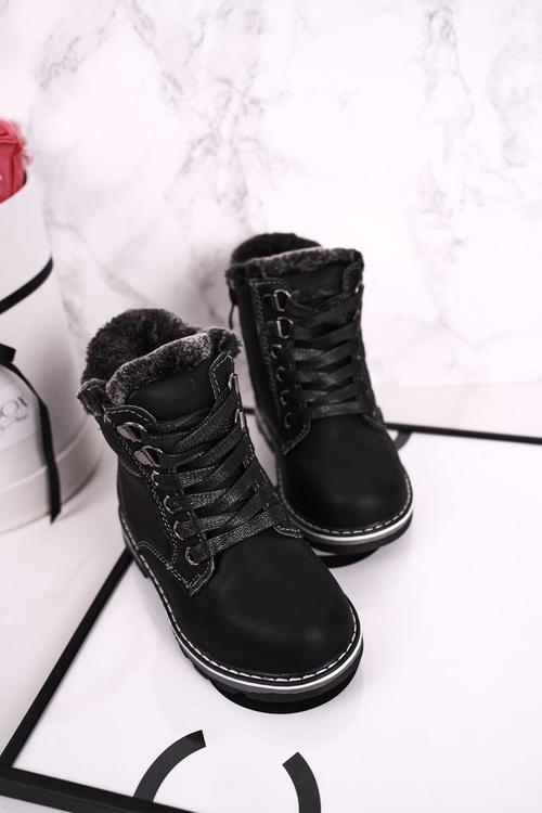 Children's Boots Insulated With Fur Black Luke