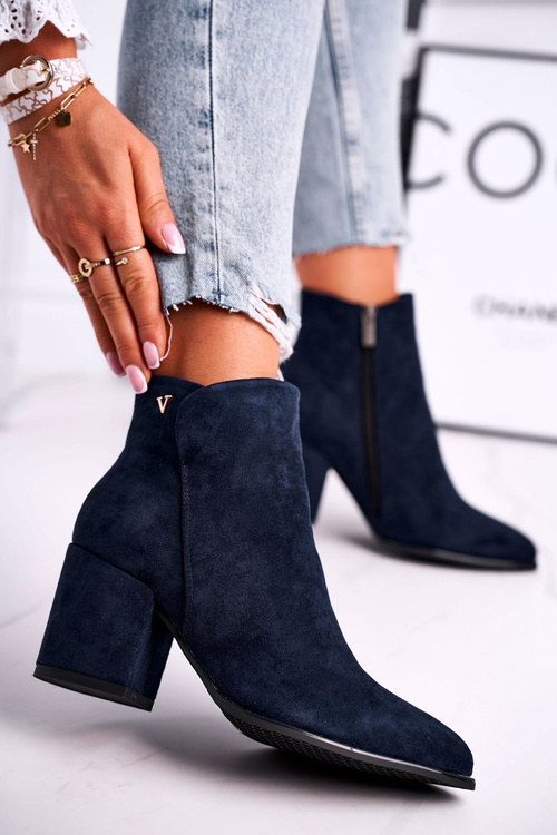 Women's Boots On Heel Navy So Good