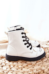 Insulated Worker Boots with zip White Mousie
