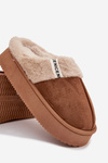 Women's slippers with fur Brown Parisse