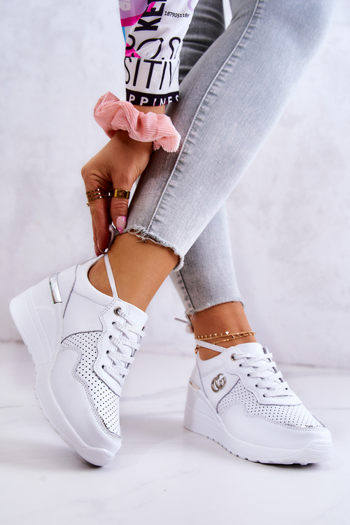 Women's Leather sports shoes Sneakers White Loissa