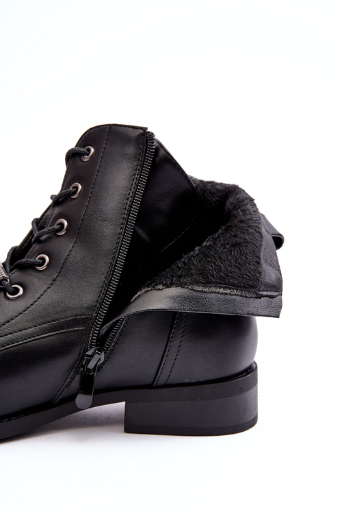 Classic Lacquered Women's Warm Boots Black Grimma