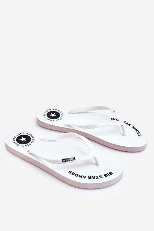 Comfortable Big Star Flip Flops LL274795 White