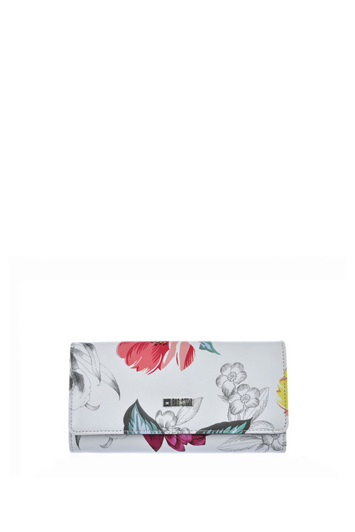 Women's Large Wallet Flowers Big Star JJ674017 White