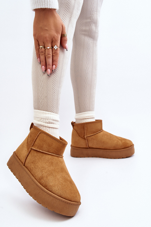 Low Women's Snow Boots on Platform Camel Kallins