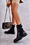 Women's Boots With A Sock Tied Black Livaro