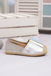 Srebrne Damskie Wsuwane Espadryle Paoli