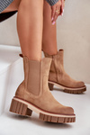 Ankle Boots With Zip Insulated Camel Linneviae