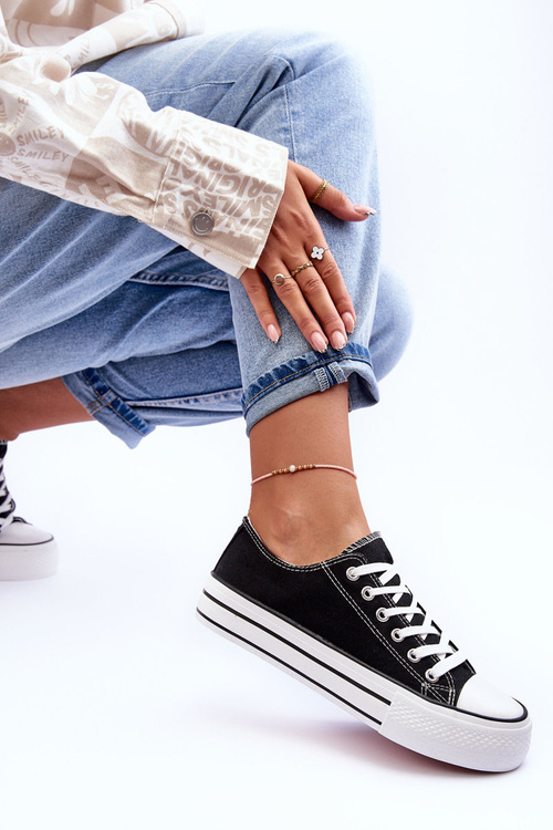 Low Classic Sneakers On Platform Black Jazlyn