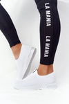 Women's Slip-on Sneakers White Be Stretchy