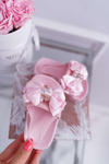Children's Rubber Flip Flops With Bow Pink Senari