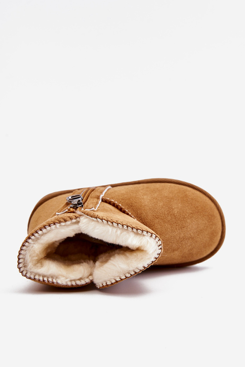 Children's Slip-On Insulated Snow Boots Camel Catellie