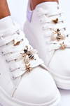 Women's Sports Shoes On A Massive Platform White And Violet Chante