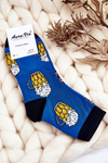 Men's Funny Socks Unmatched Beer And Pretzels Blue