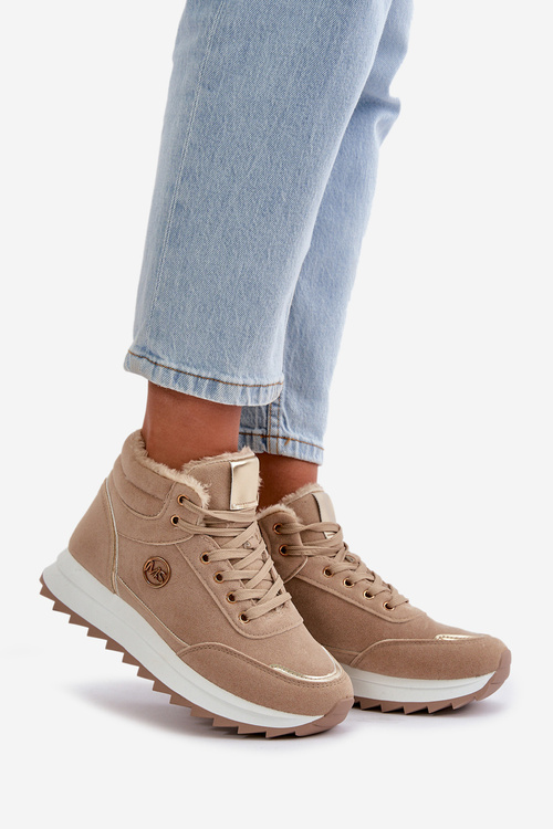 Boots Women's Sports Shoes Insulated On Platform Khaki Ariatte