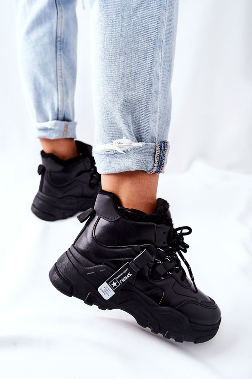 Women's Insulated Snow Boots Sneakers Black Kaphia