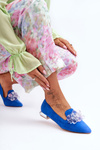 Women's Decorated Loafers On Flat Heel Blue Sloane