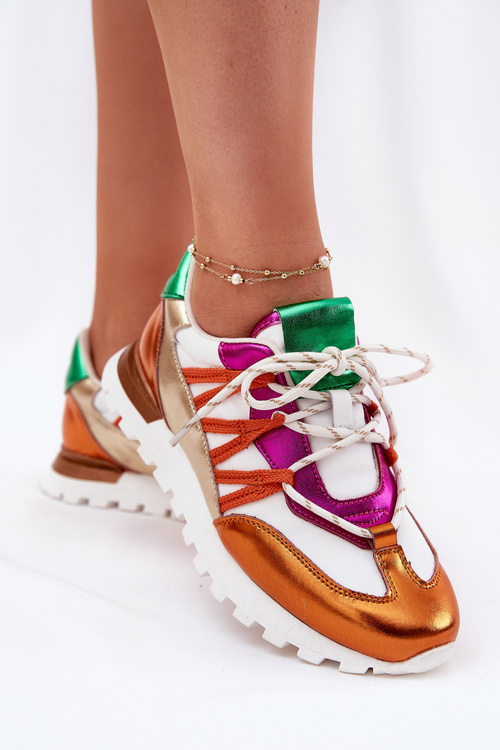 Sneakersy Półbuty Damskie Skórzane Multikolor Artiker 56C1737