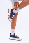 Low Women's Sneakers On Platform Navy Aradwin