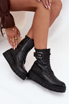 Women's platform ankle boots with decorative detail insulated black Lyrana