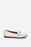 Women's Classic Moccasins with Decoration White Ainslee