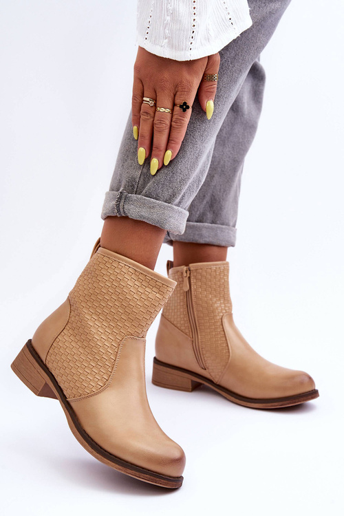 Women's Woven Boots Beige Chilly