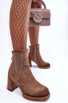 Suede Boots On Heel Liresa Brown