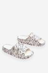 Fashionable women's slippers on a massive platform White Lorette